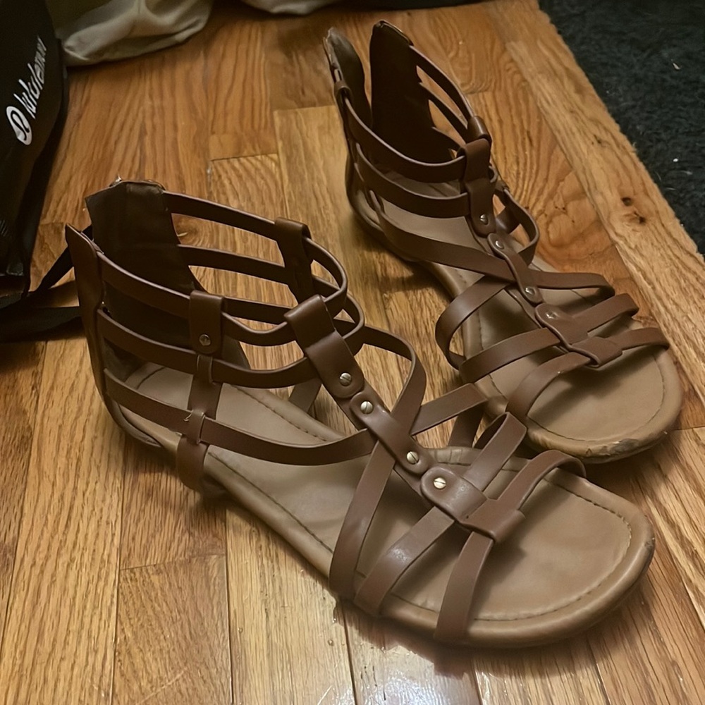 Walmart Sandals, brown